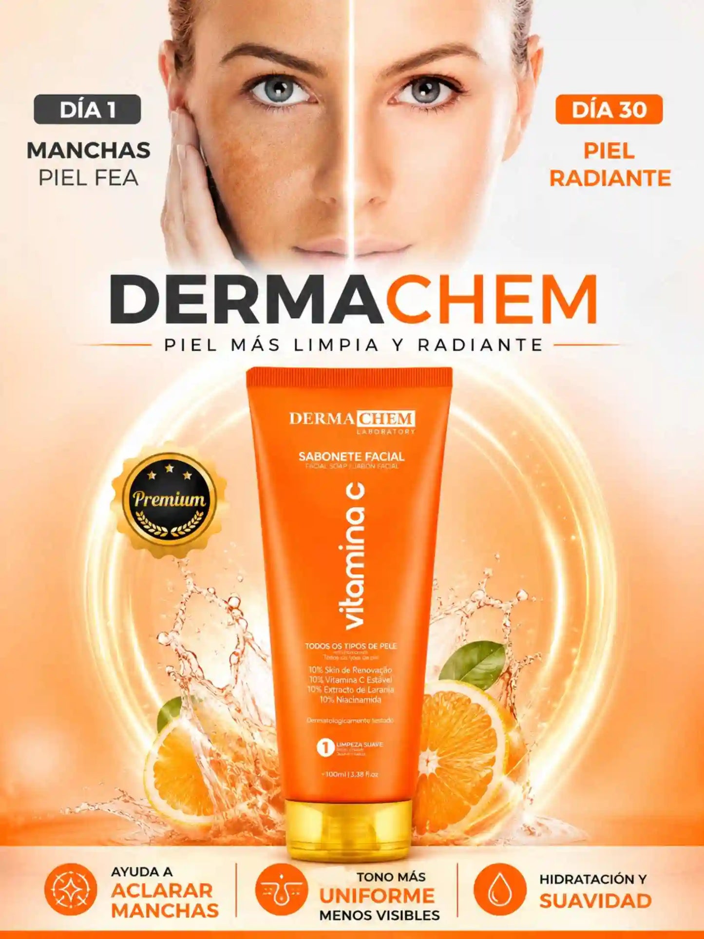 JABÓN FACIAL DERMACHEM VITAMINA C