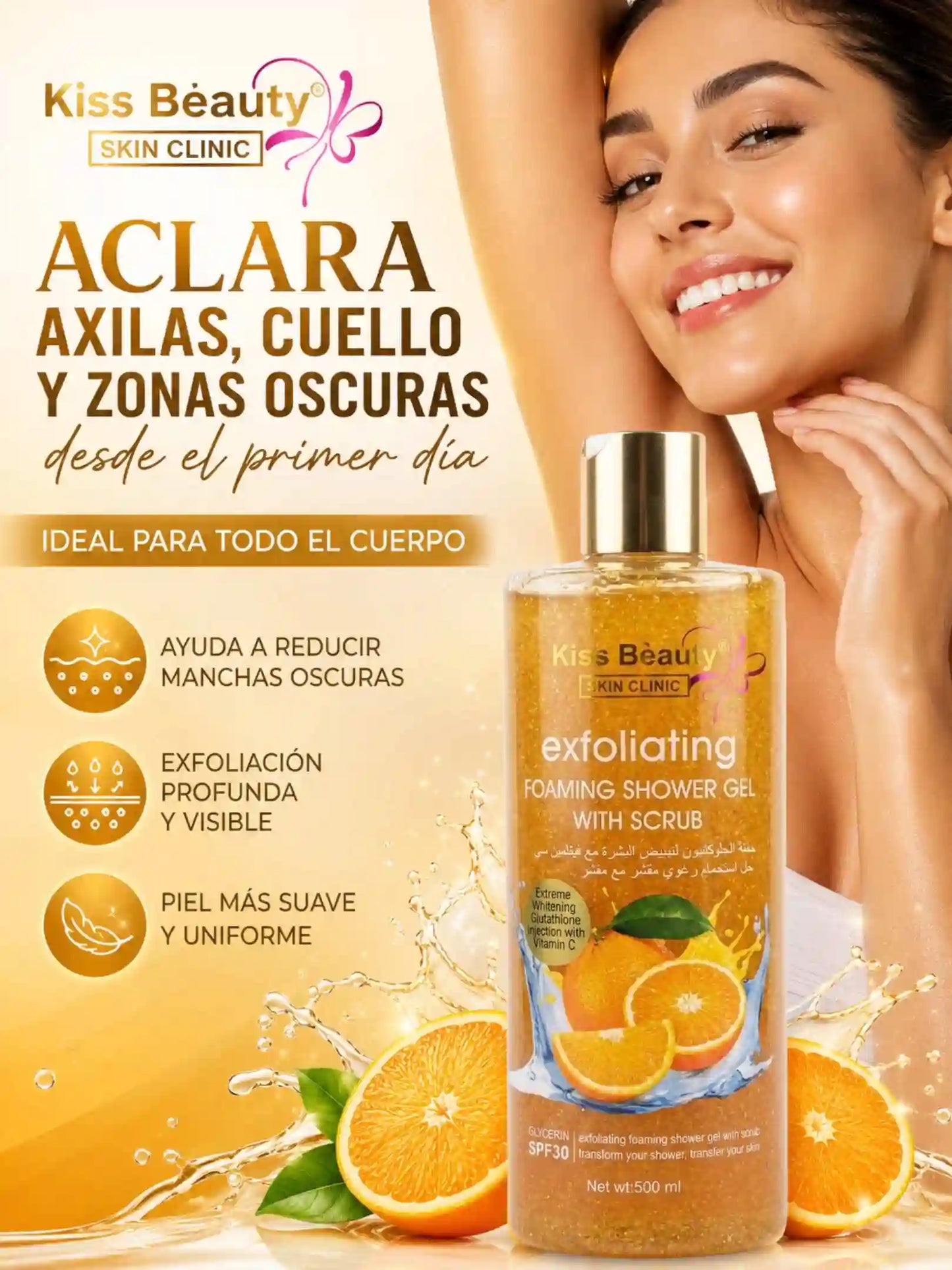 GEL EXFOLIANTE ACLARANTE DE NARANJA